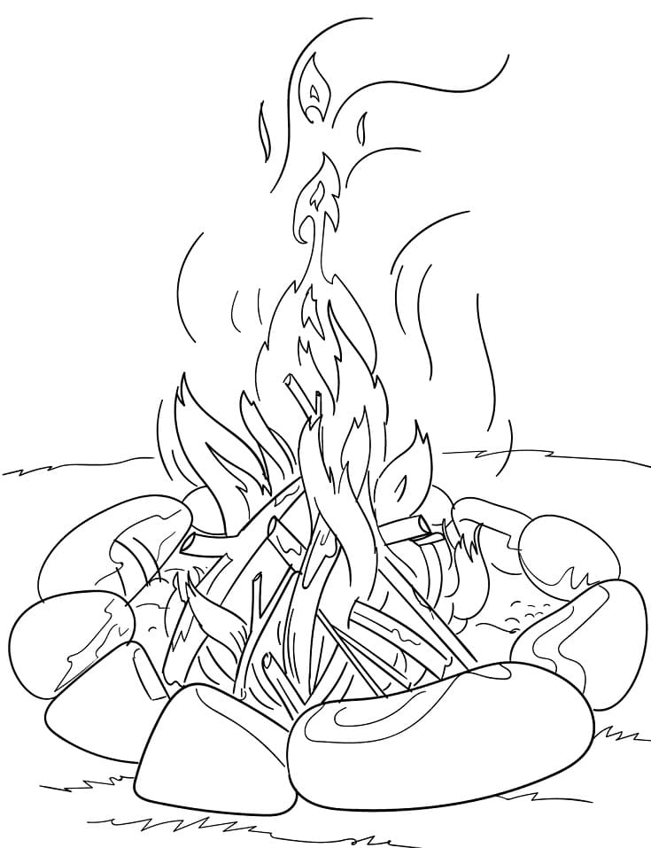 Bonfire Coloring Pages - Free Printable Coloring Pages for Kids