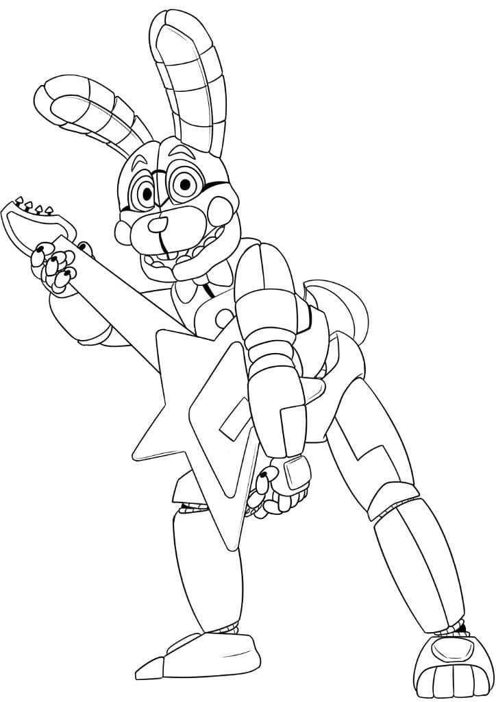 five-nights-bonnie-fnaf-freddy-coloring-bunny-pages-freddys-choose-board-characters-printable