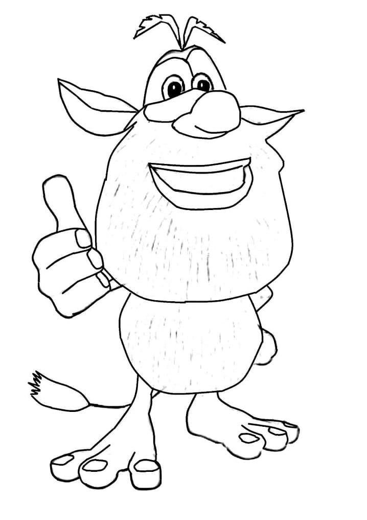 Booba Smiling Coloring Page - Free Printable Coloring Pages for Kids