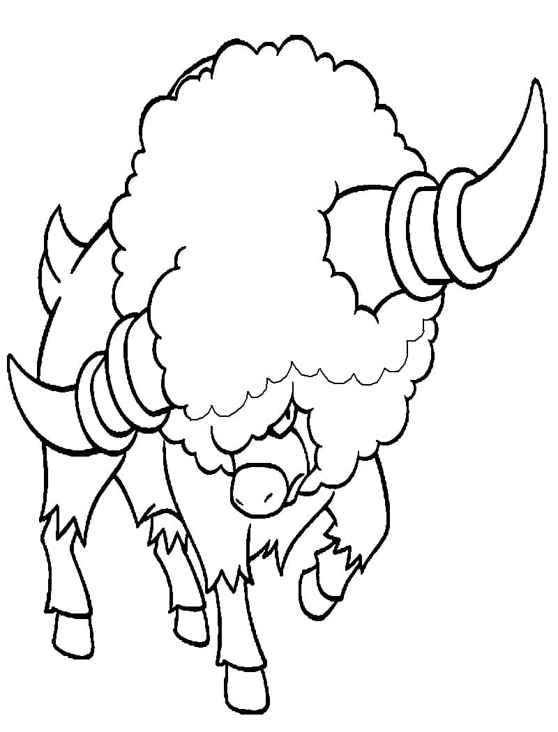 bouffalant coloring page online pokemon