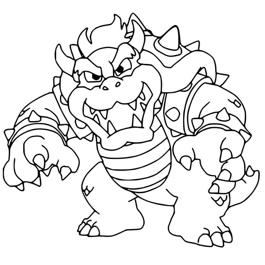 Bowser 4 Coloring Page - Free Printable Coloring Pages for Kids