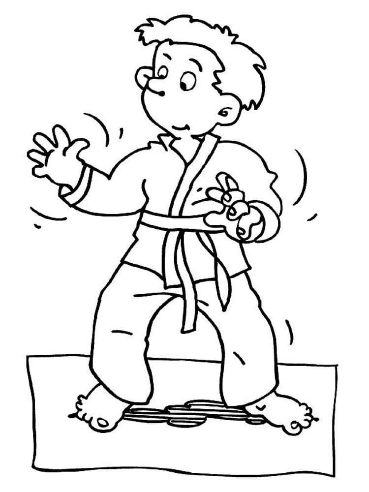 Boy Learning Karate
