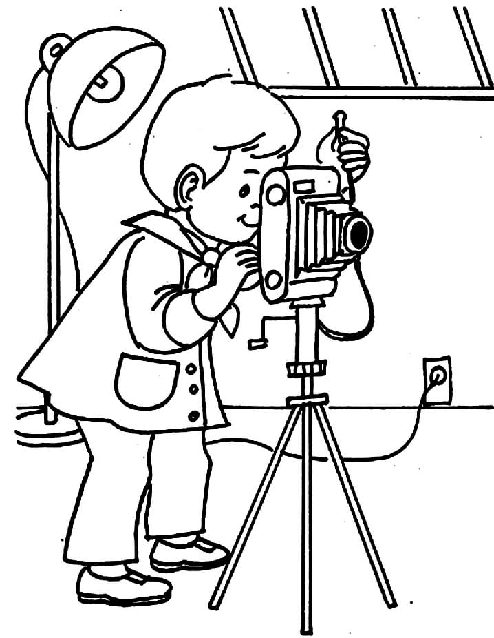 Photographer Coloring Page Coloring Pages