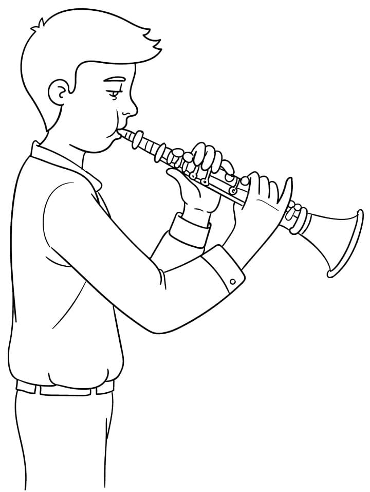Boy Playing Clarinet