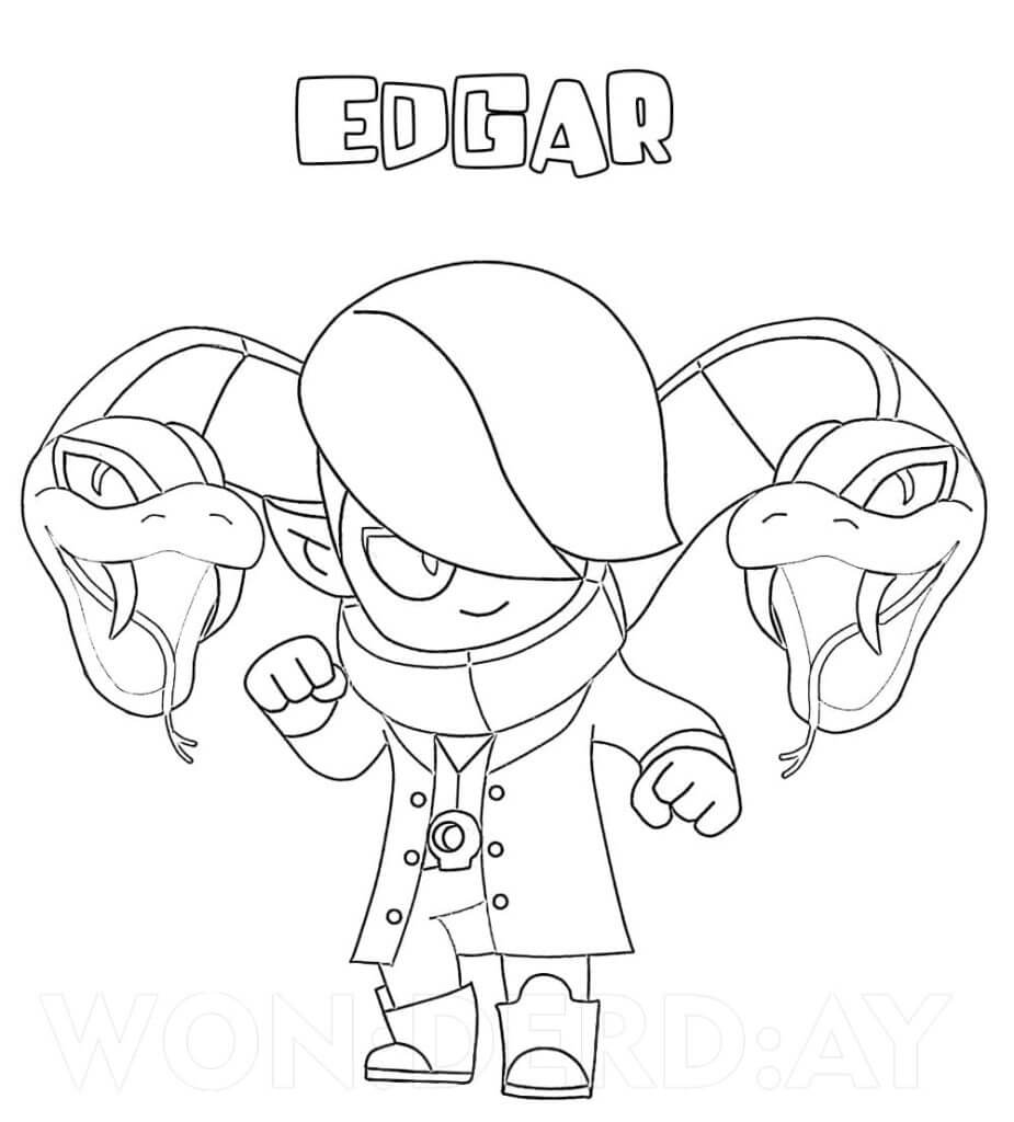 Brawl Stars Edgar Coloring Page - Free Printable Coloring Pages for Kids