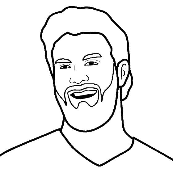 Bryce Harper Smiling - Coloring Pages