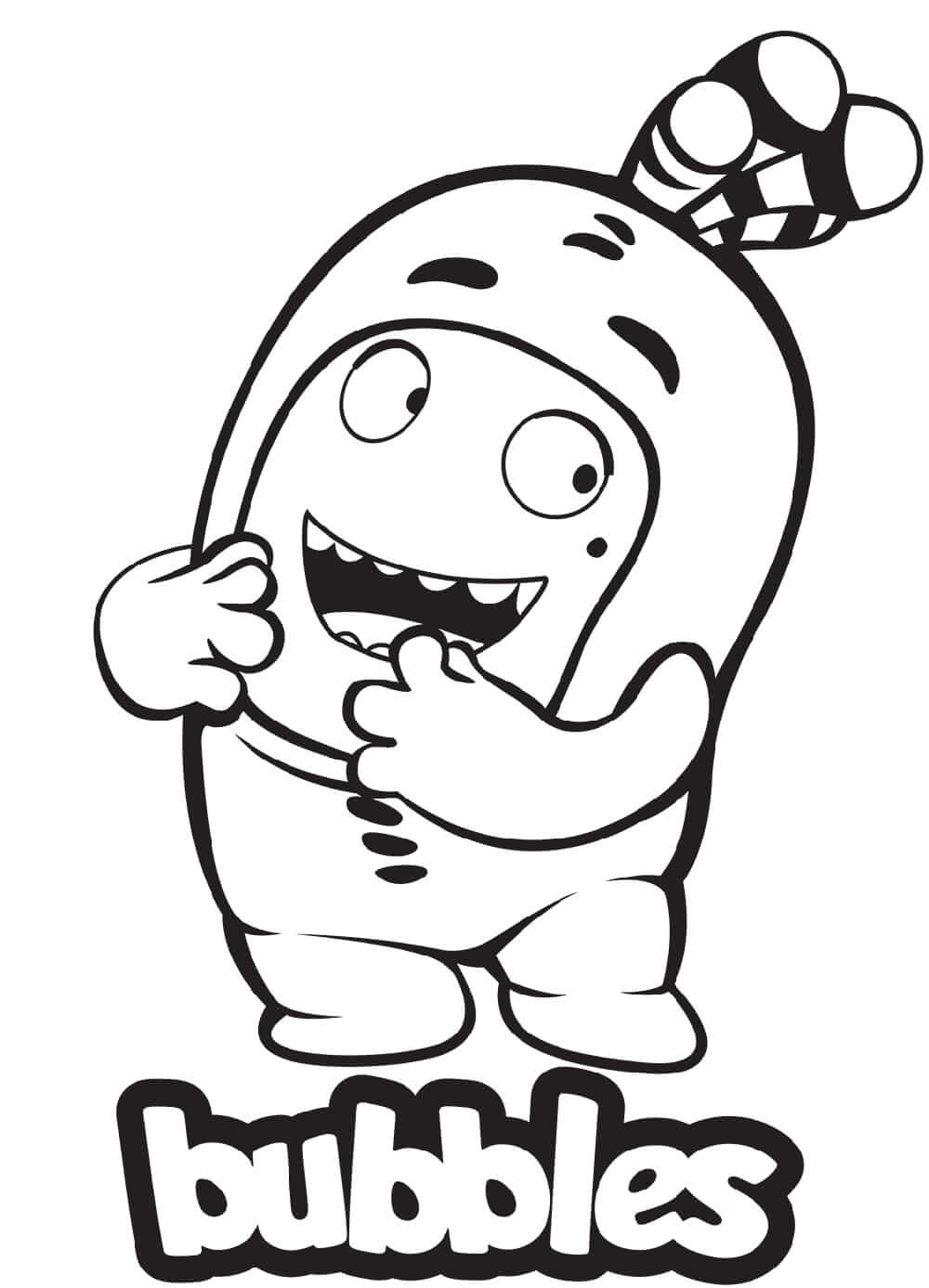 Bubbles Oddbods Coloring Page Free Printable Coloring Pages For Kids