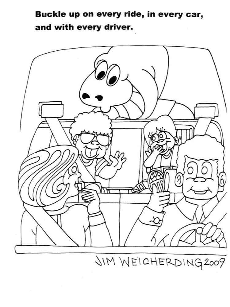 Buckle Up Coloring Pages