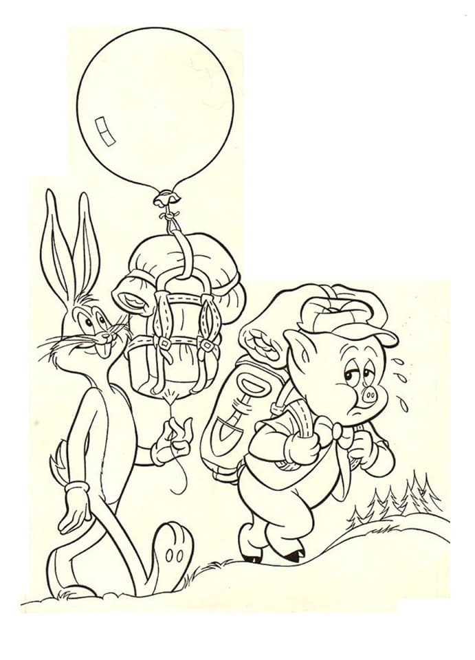 porky pig coloring pages