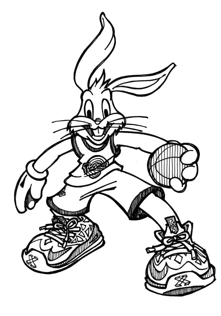 bugs bunny from space jam coloring page free printable coloring pages for kids