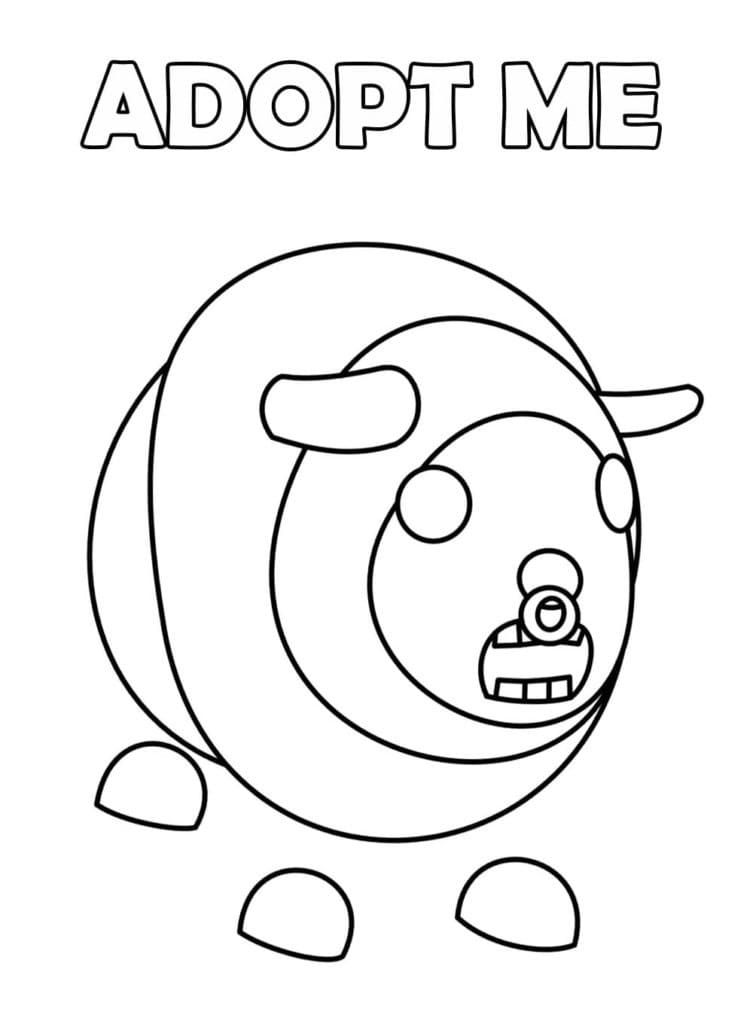 Bull Adopt Me Coloring Page - Free Printable Coloring Pages for Kids