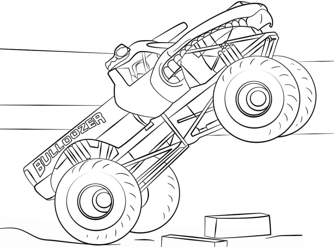 Madusa Monster Truck coloring page