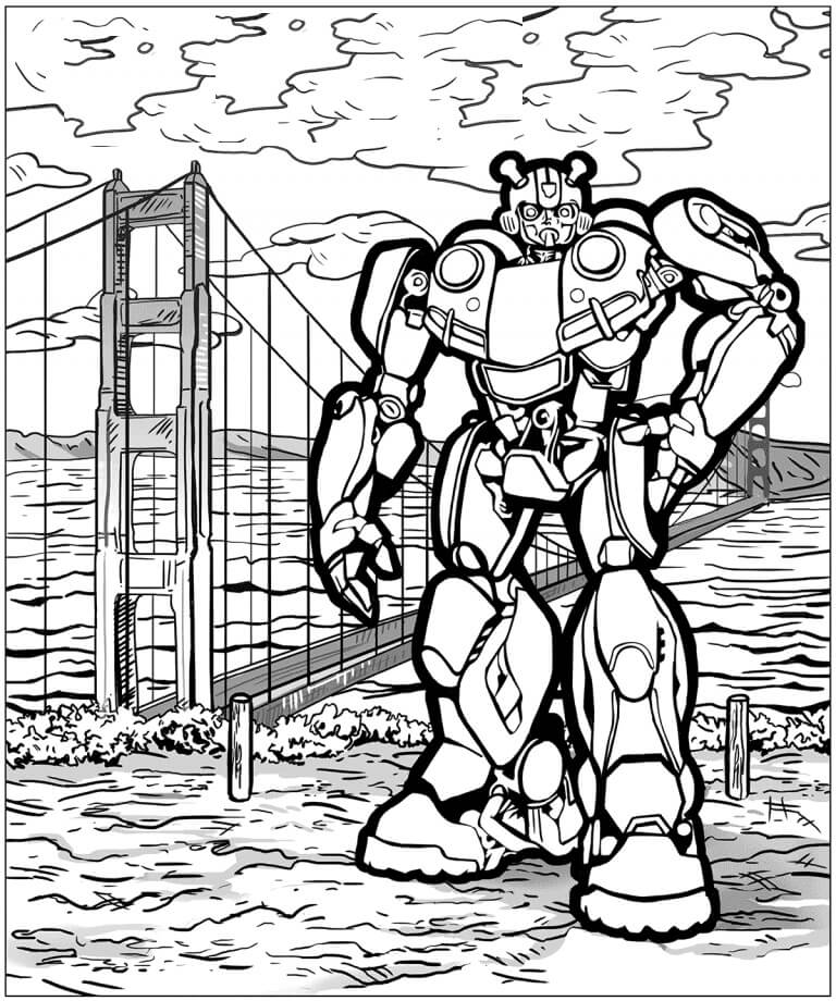 Autobot Bumblebee Coloring Page - Free Printable Coloring Pages for Kids