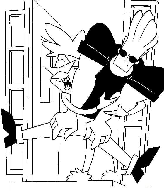 Happy Johnny Bravo Coloring Page - Free Printable Coloring Pages for Kids