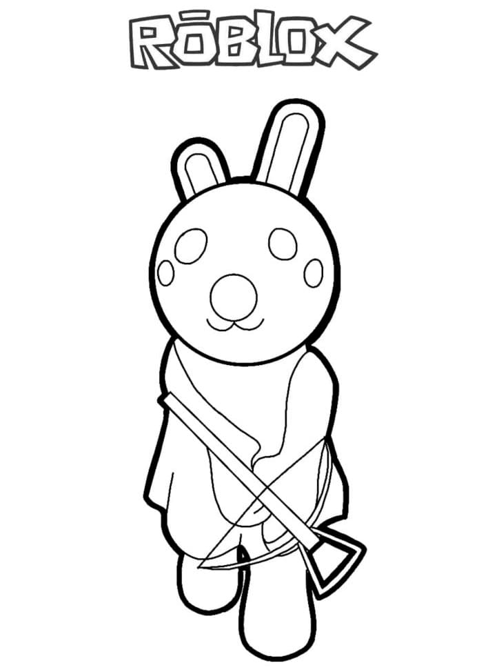 Bunny Piggy Roblox Coloring Page - Free Printable Coloring Pages for Kids