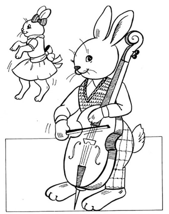 Bunny Playing Cello