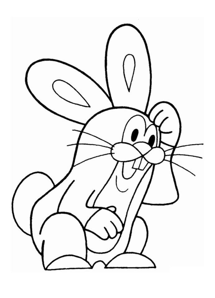 Krtek Wakes Up Coloring Page - Free Printable Coloring Pages for Kids