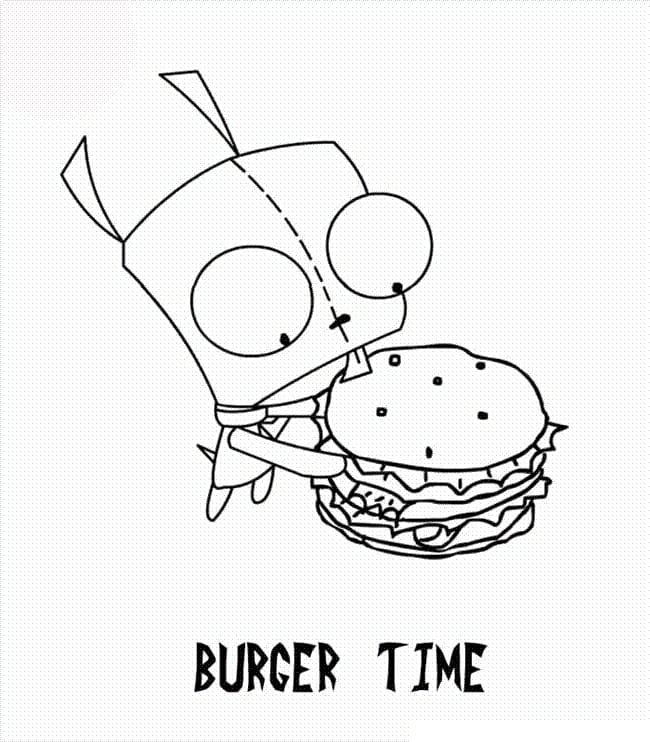 Burger Time Invader Zim