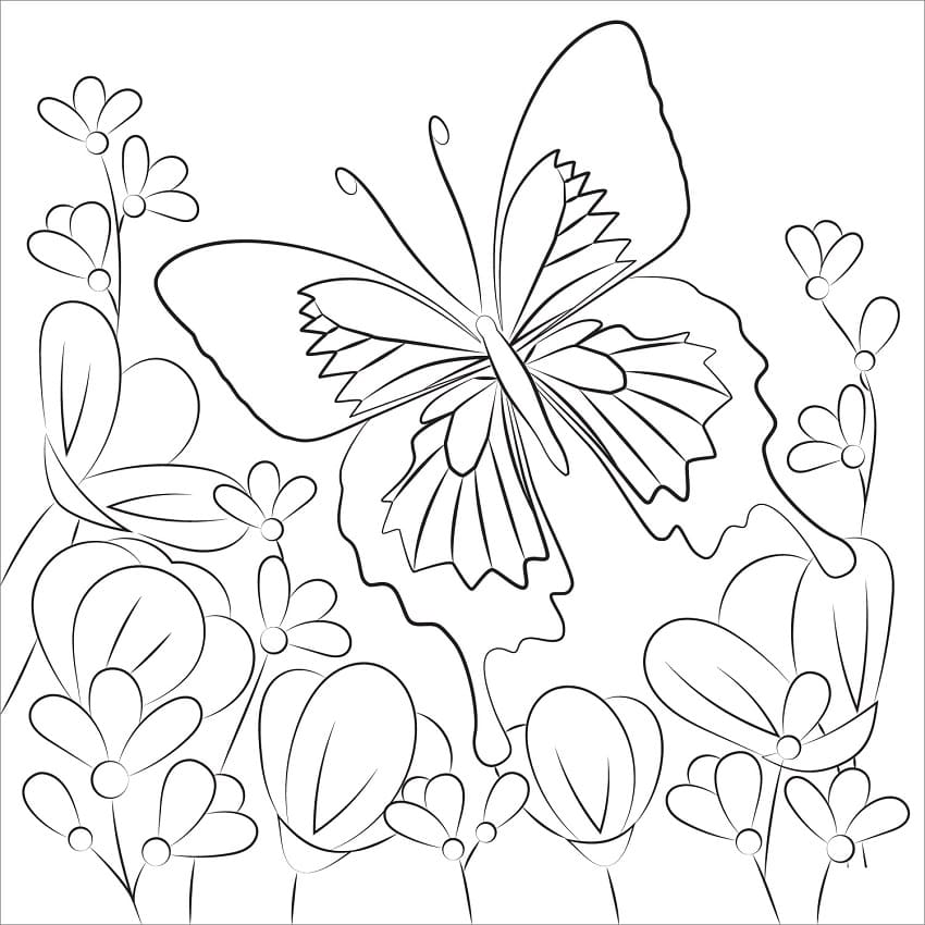 Flower Garden Printable Coloring Pages