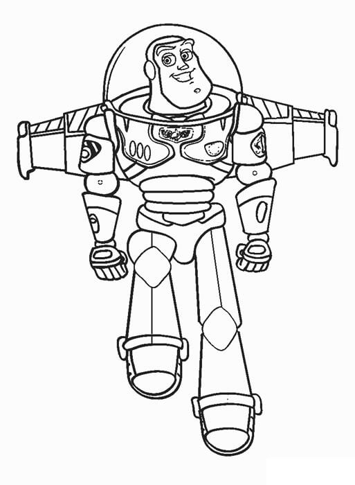 Buzz Lightyear 6 Coloring Page - Free Printable Coloring Pages for Kids.