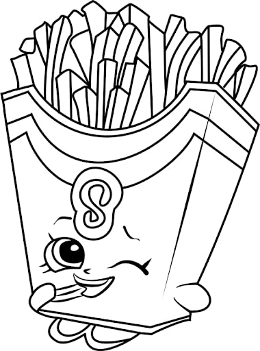 CURLY FRIES Shopkin Coloring Page - Free Printable Coloring Pages for Kids