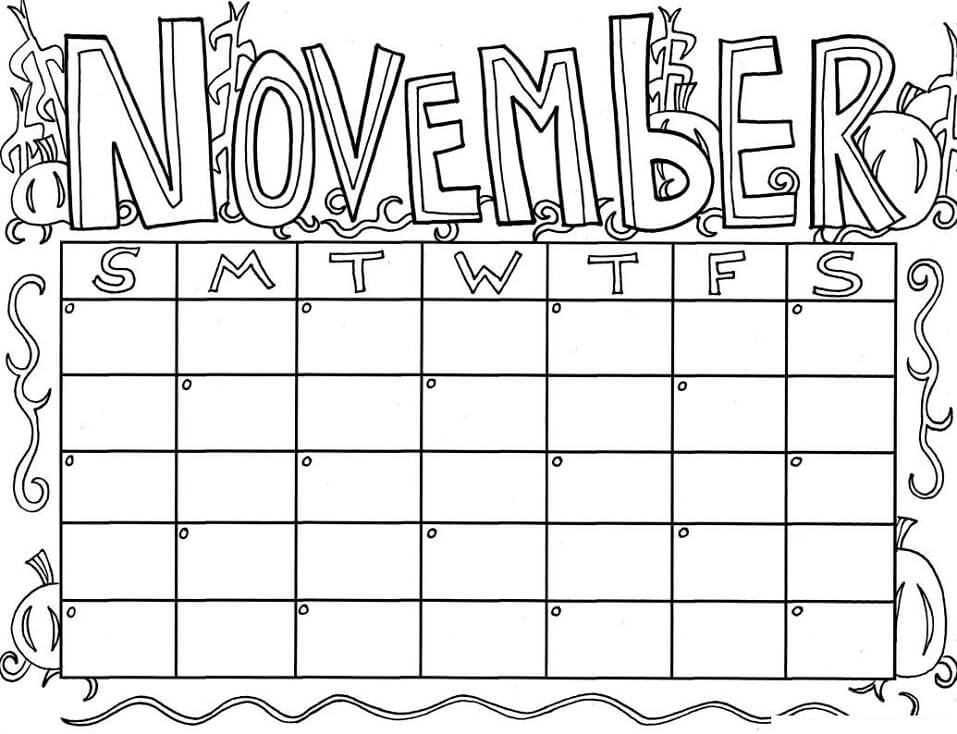 Calendar for November