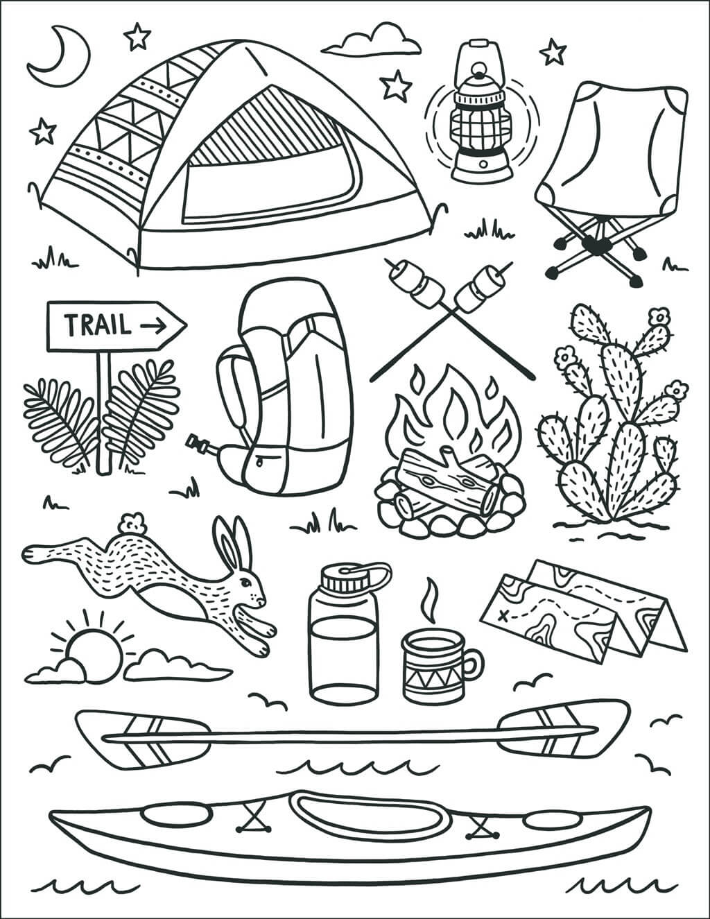 Camping Coloring Page Free Printable Coloring Pages For Kids