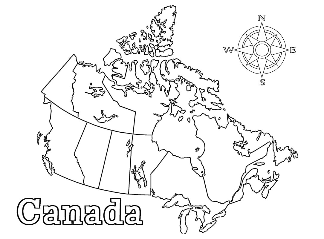 Canada Map Coloring Page   Free Printable Coloring Pages for Kids