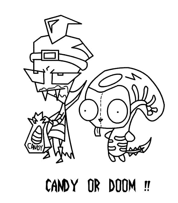 Candy or Doom Invader Zim
