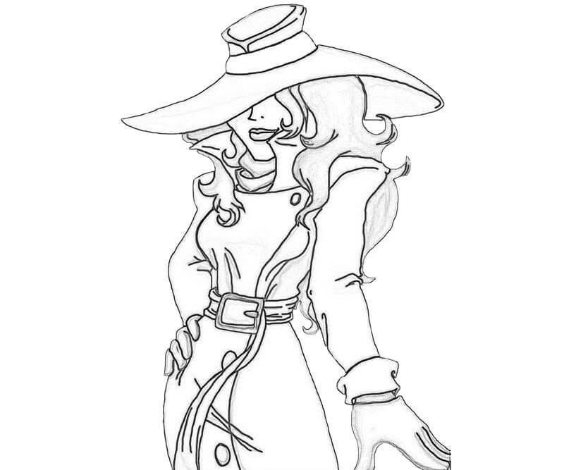 Amazing Carmen Sandiego Coloring Page - Free Printable Coloring Pages