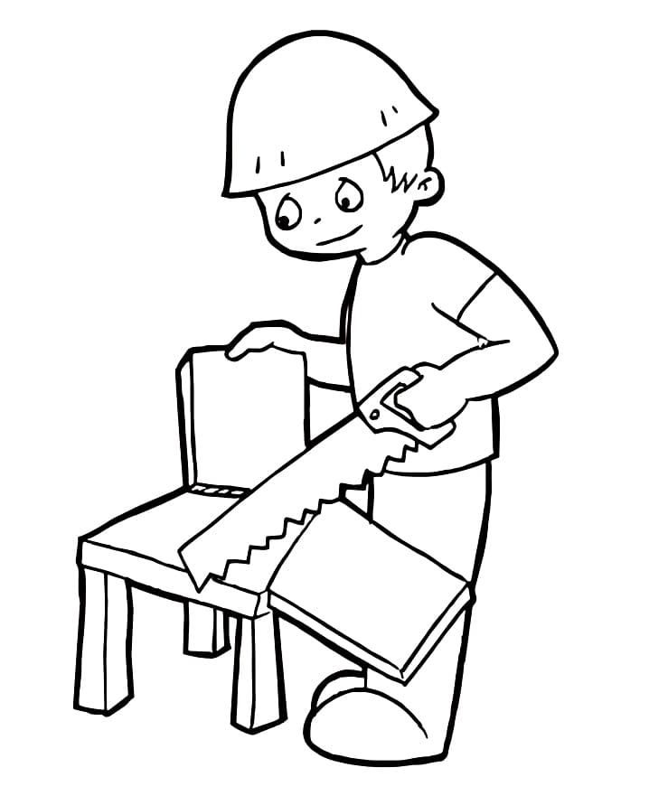 Carpenter 5 Coloring Page - Free Printable Coloring Pages for Kids