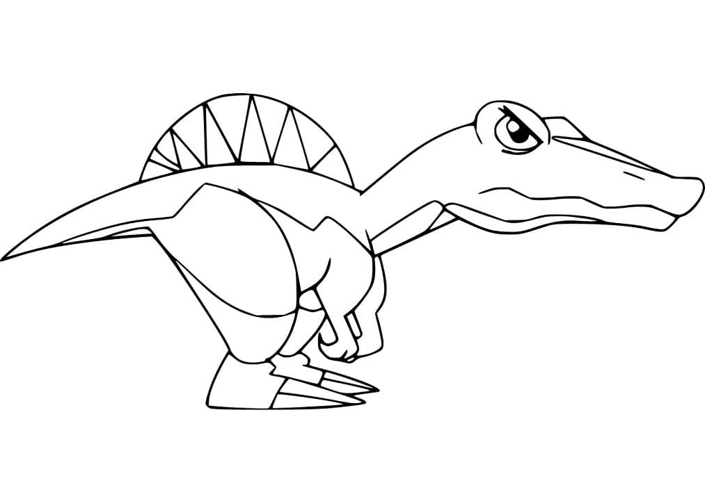 realistic spinosaurus coloring pages