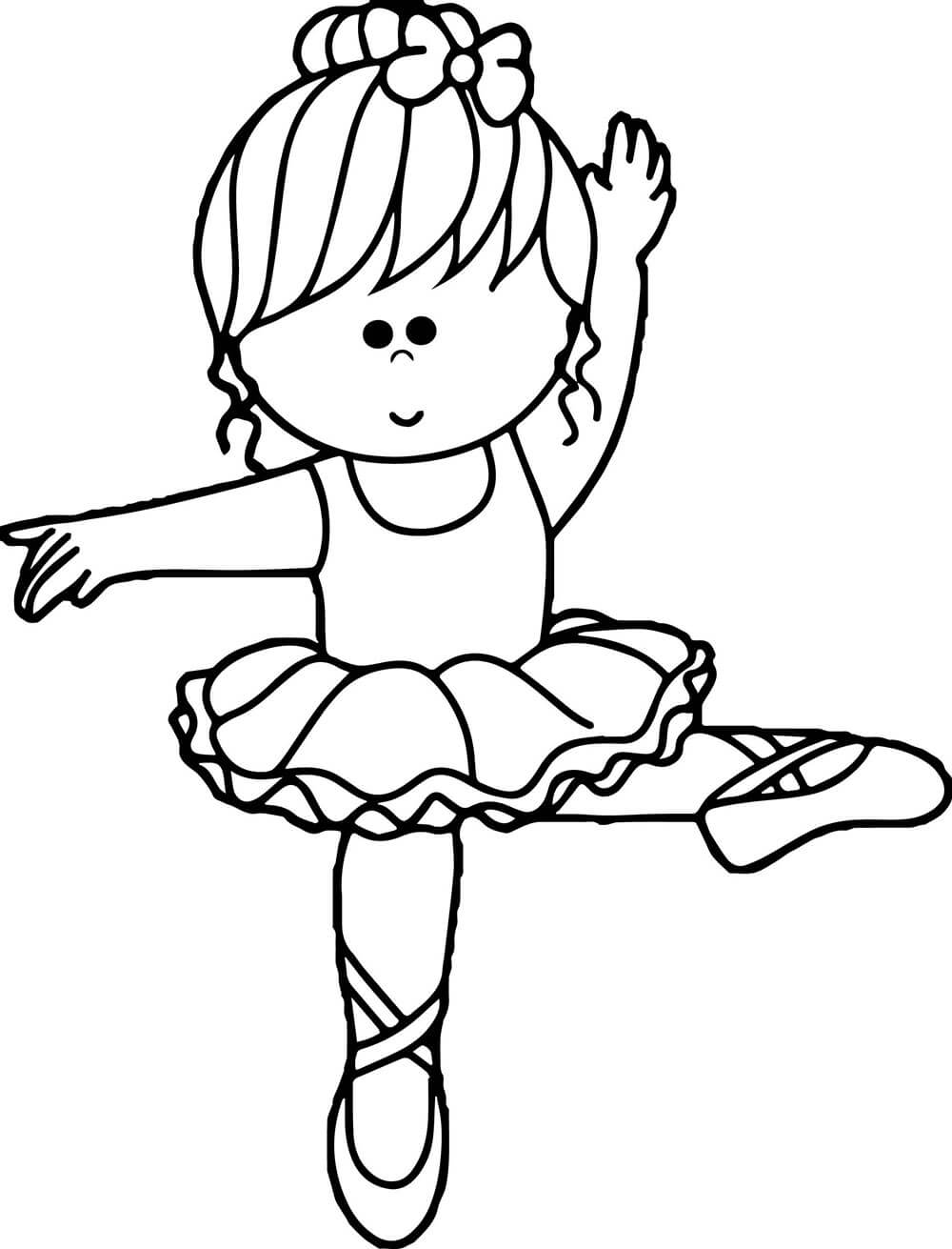 Cartoon Ballerina Coloring Page   Free Printable Coloring Pages ...