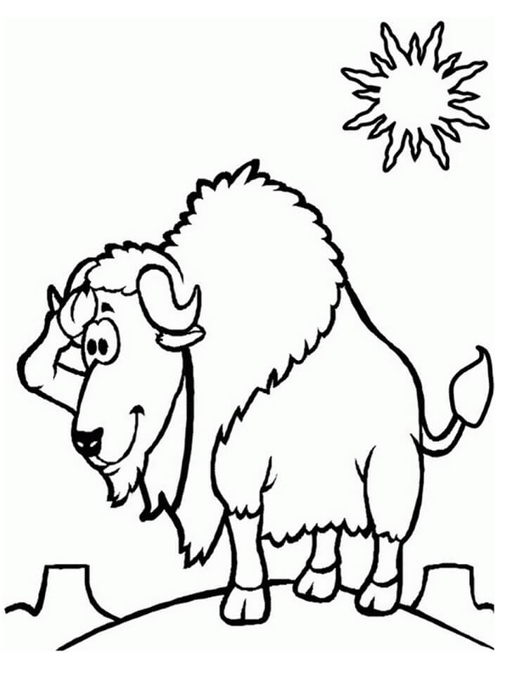Bison Coloring Pages - Free Printable Coloring Pages for Kids
