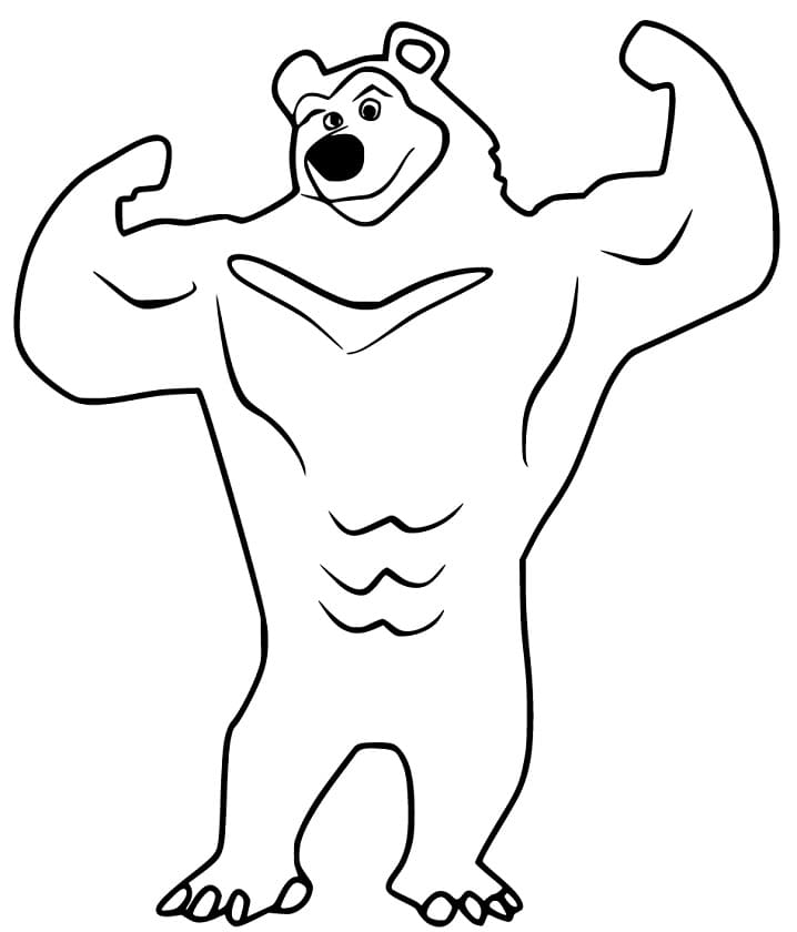Cartoon Black Bear Coloring Page - Free Printable Coloring Pages for Kids