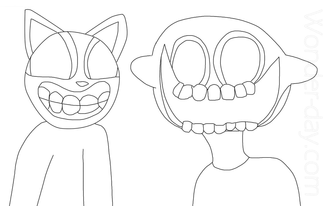Cartoon Cat and Lemon Demon