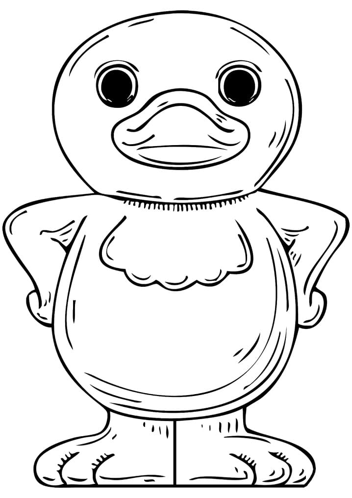 Cartoon Duckling Coloring Page - Free Printable Coloring Pages for Kids