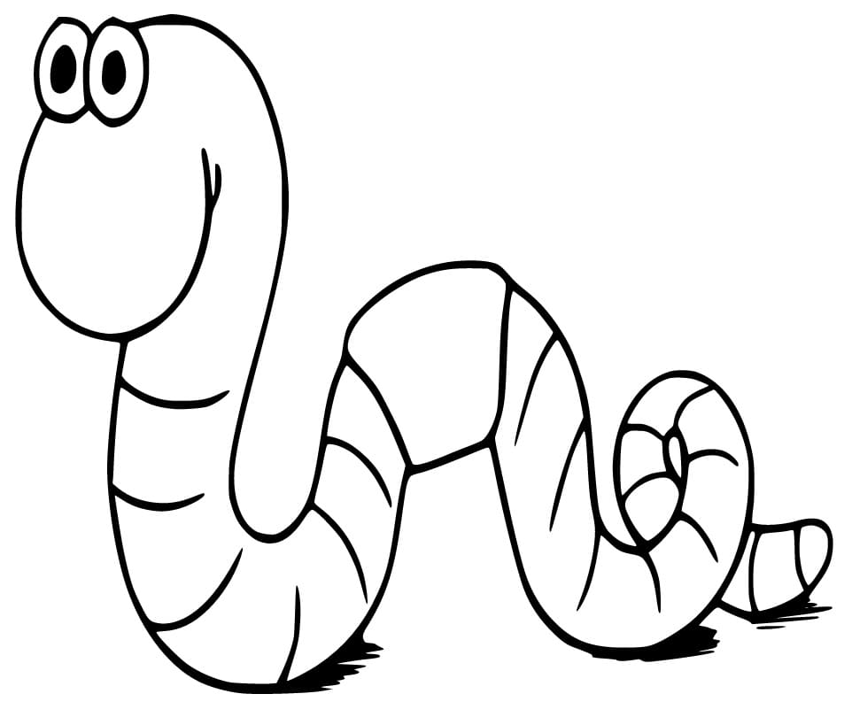 Cartoon Earthworm