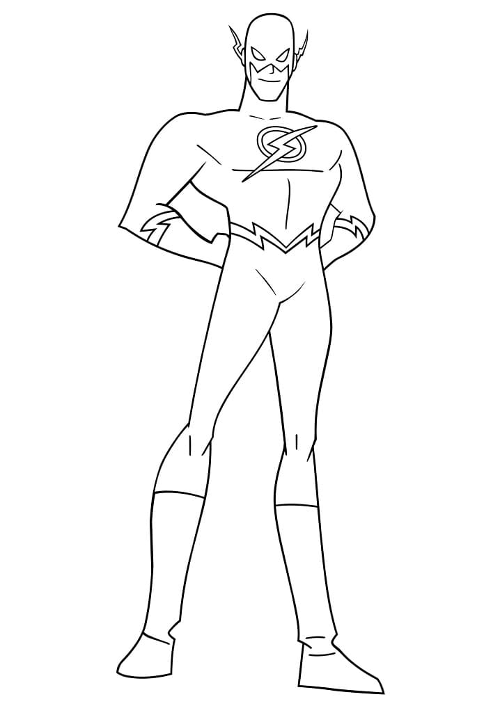 Cartoon Flash Coloring Page - Free Printable Coloring Pages for Kids