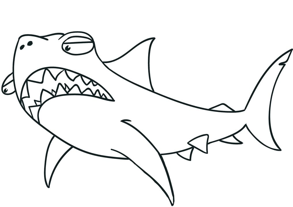 Shark's Jaw Coloring Page - Free Printable Coloring Pages for Kids