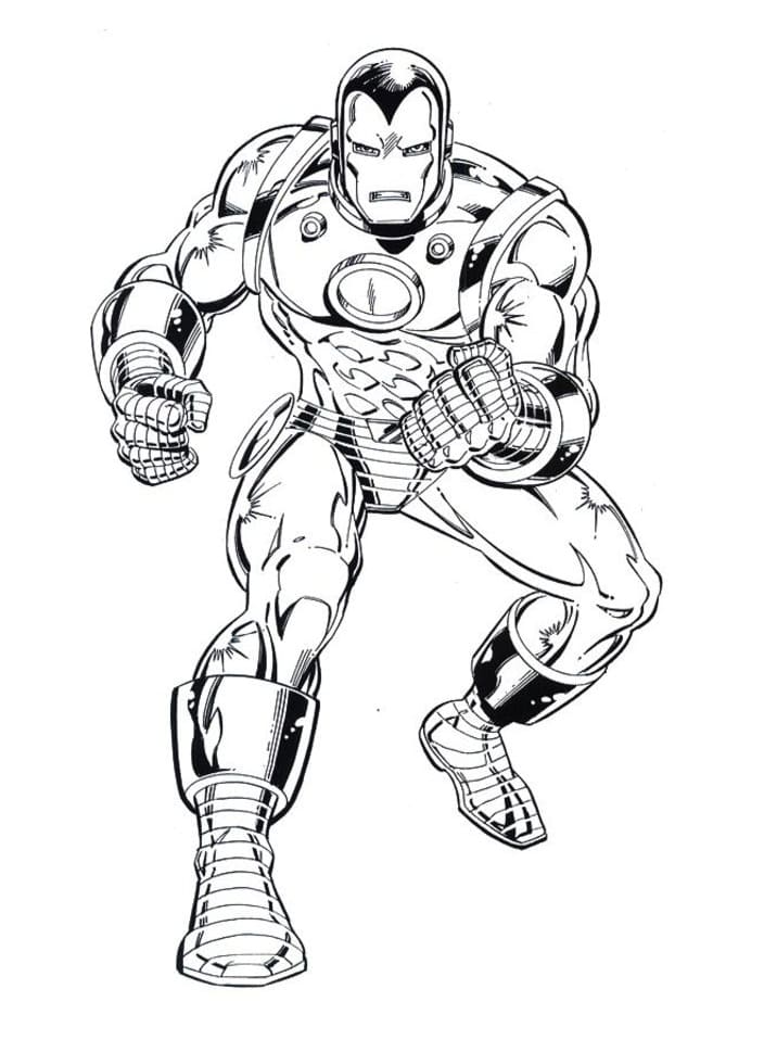 Cartoon Iron Man Coloring Page - Free Printable Coloring Pages for Kids
