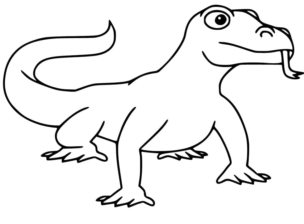 cartoon komodo dragon coloring page free printable coloring pages for kids