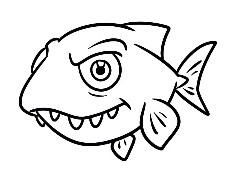 Cartoon Piranha Fish