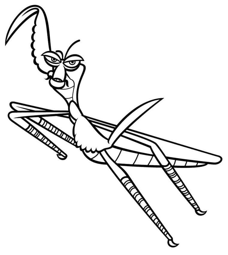 Cartoon Praying Mantis