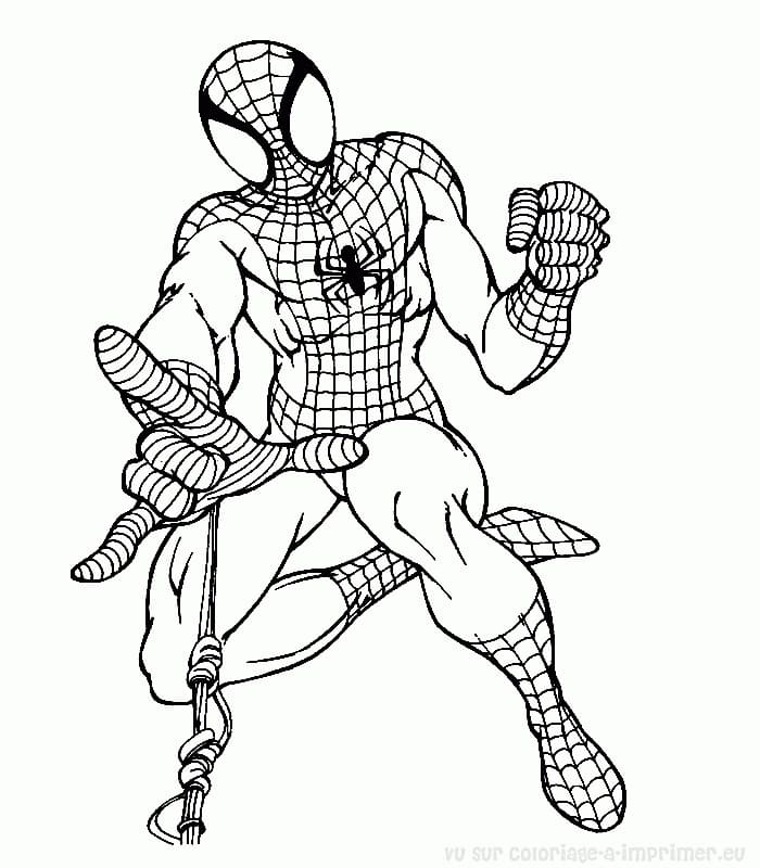 Cartoon Spiderman Coloring Page - Free Printable Coloring Pages for Kids