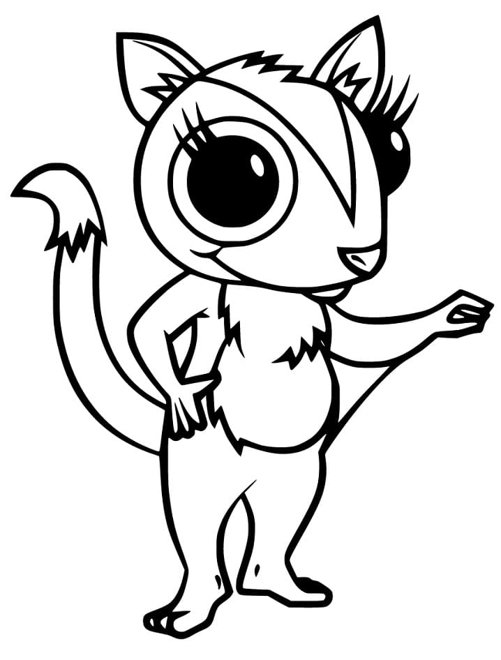 Sugar Glider 5 Coloring Page - Free Printable Coloring Pages for Kids