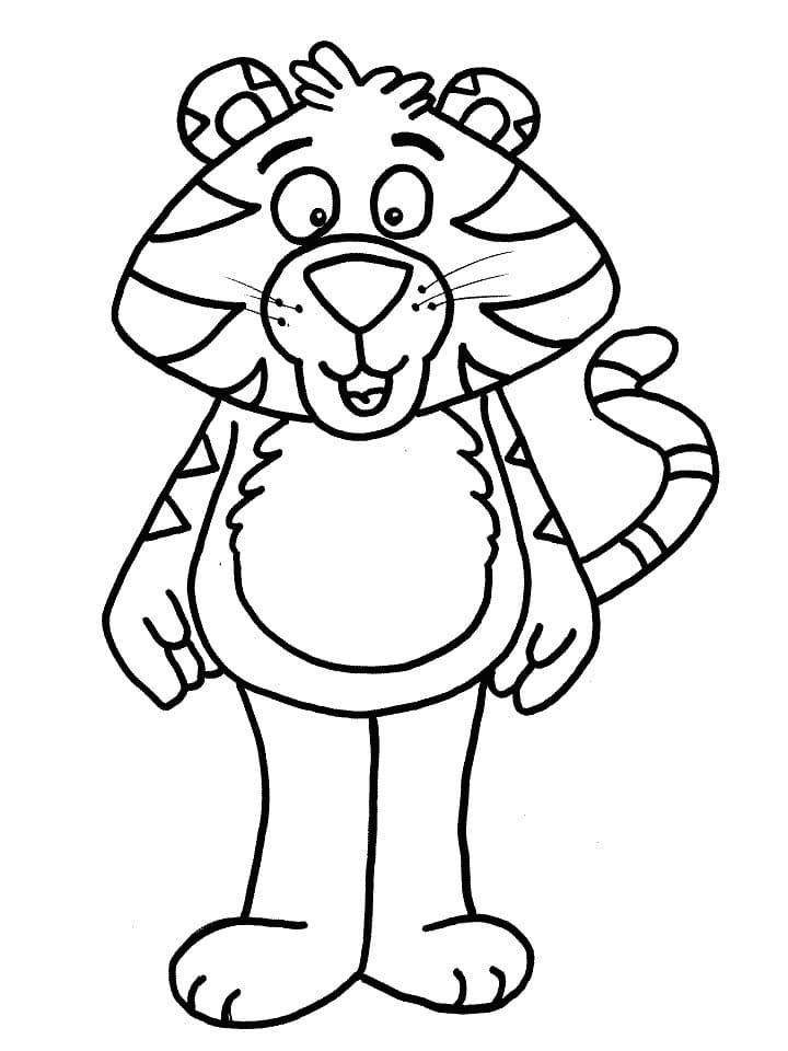 Cartoon Tiger Standing