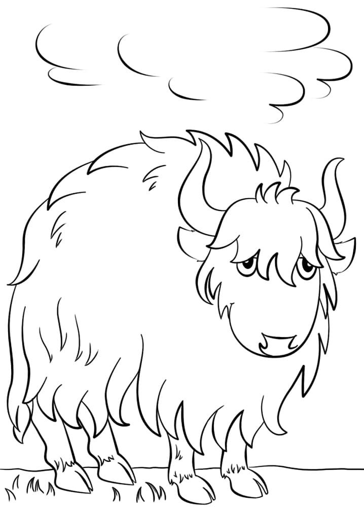 Yak Coloring Pages - Free Printable Coloring Pages for Kids