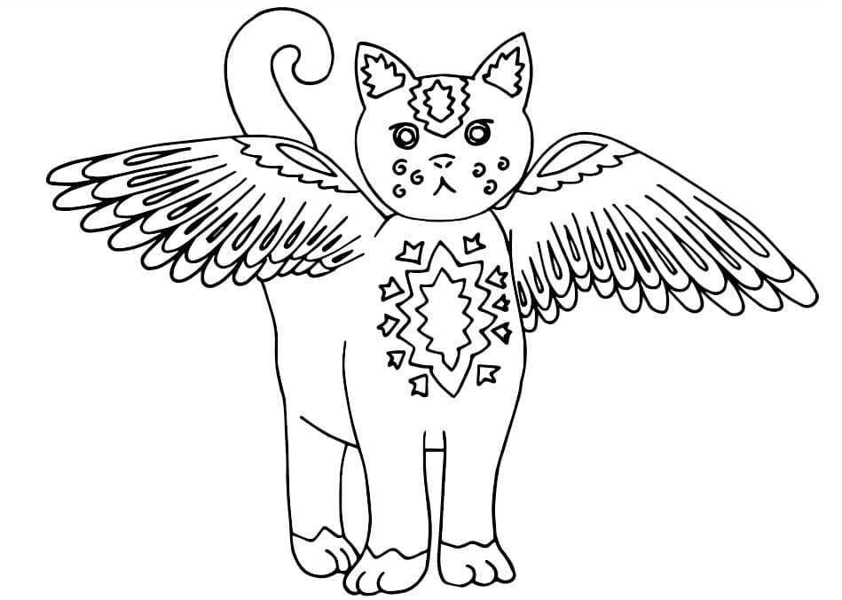 Cat with Wings Alebrijes