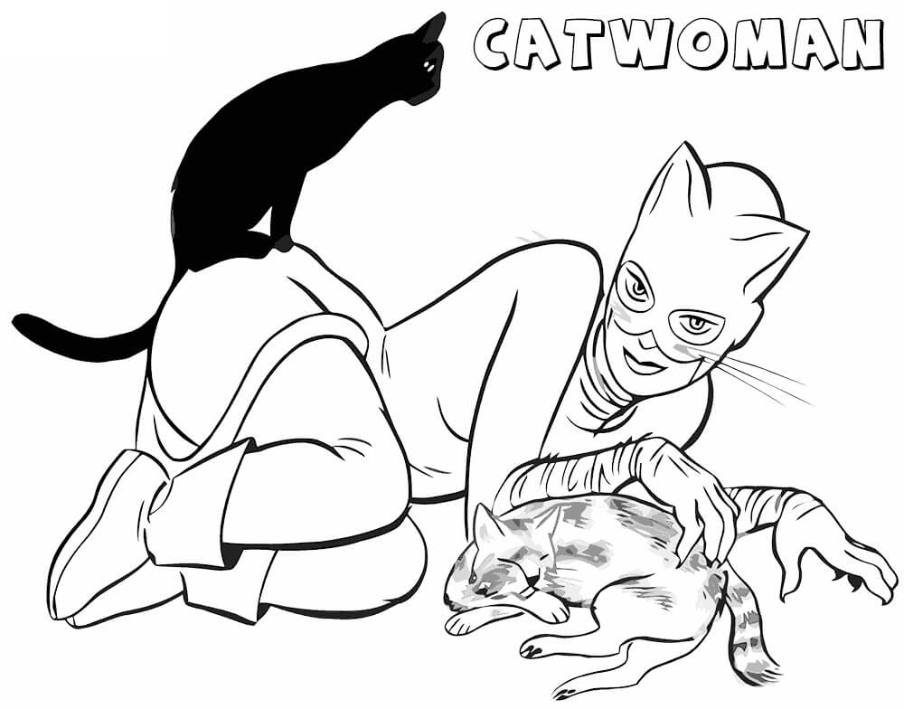Catwoman Coloring Pages.